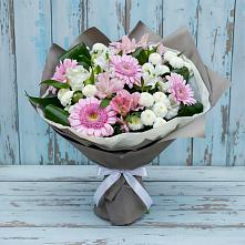 Букет цветов из:  Герберы, Альстромерии и Хризантемы #REPLACE_PRED# Старой Купавне