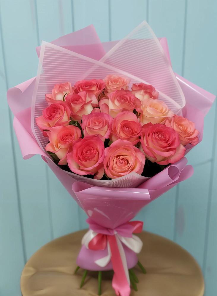 Букет 15 Розовых роз Равель в Старой Купавне