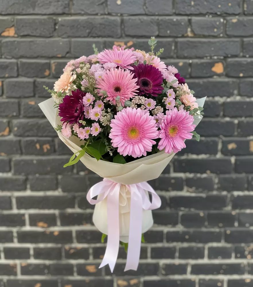 Букет цветов из: Герберы и Хризантемы в Старой Купавне