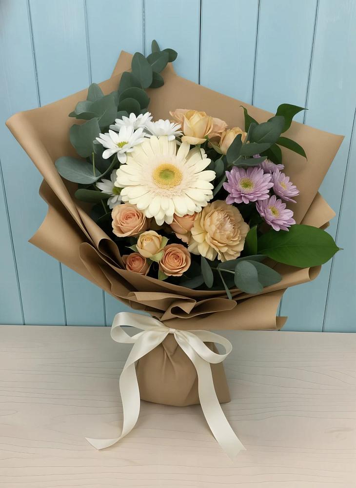 Букет цветов из: Герберы и Хризантемы в Старой Купавне