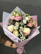 Букет цветов из:  Альстромерии, Розы и Лизиантусы #REPLACE_PRED# Старой Купавне