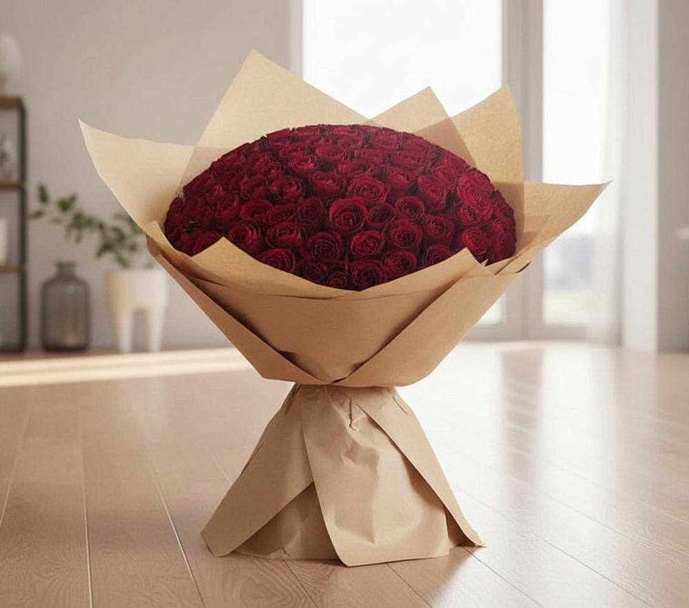 Букет 101 Красная роза в Старой Купавне