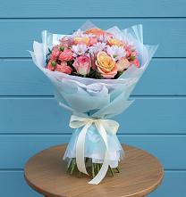 Букет цветов из:  Хризантемы и Розы в Старой Купавне