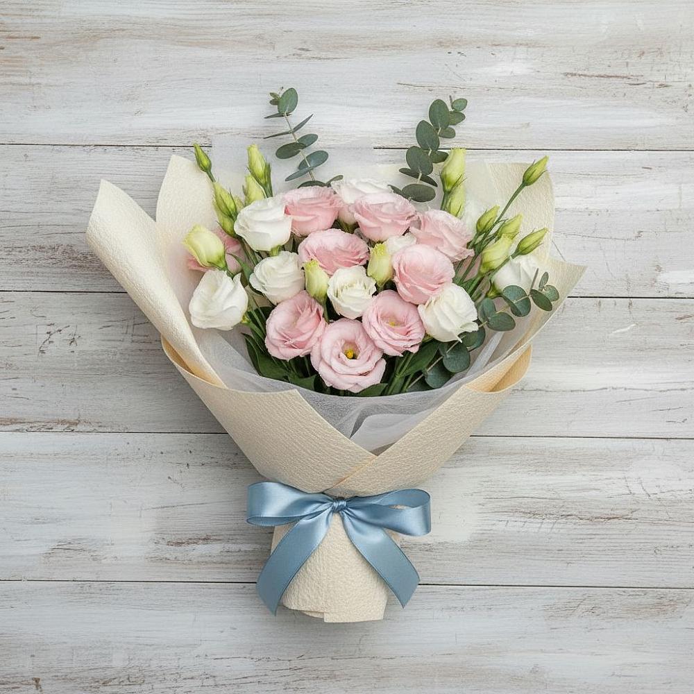 Букет цветов из: Лизиантусы в Старой Купавне